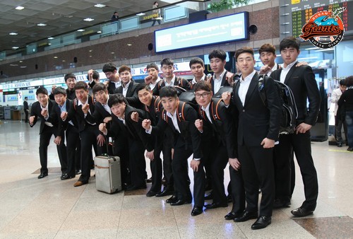 전지훈련 출국 모습